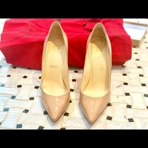 Louboutin Decolette 554 Patent Nude